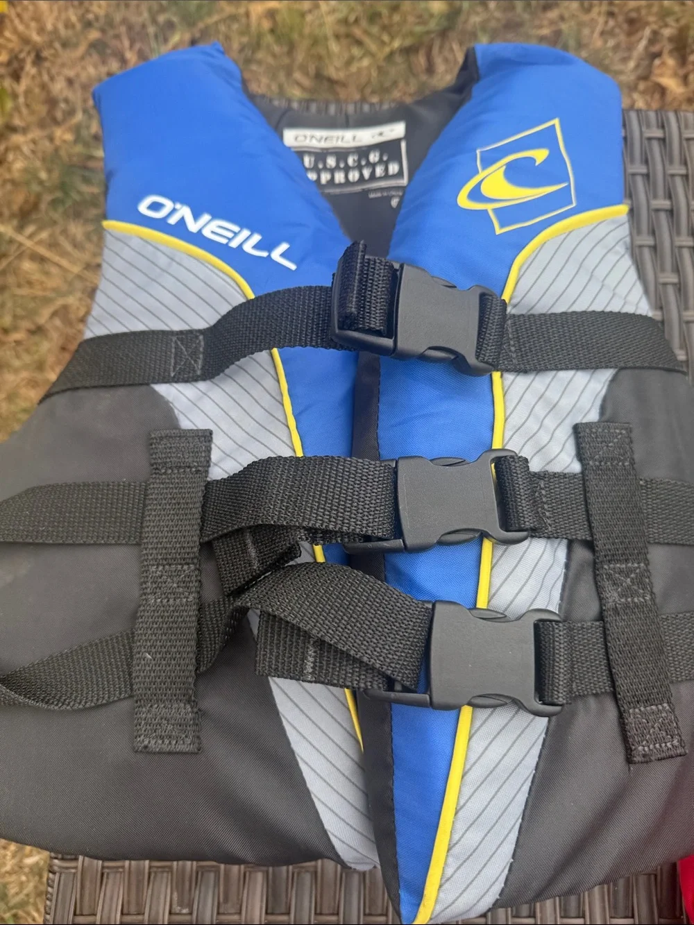 O'Neill Blue/Black and Red/Gray Youth Life Jackets 50 - 90 lbs